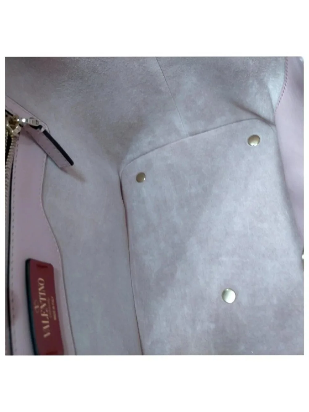 Valentino Garavani Blush Pink Rockstud Large Satchel Shoulder Bag